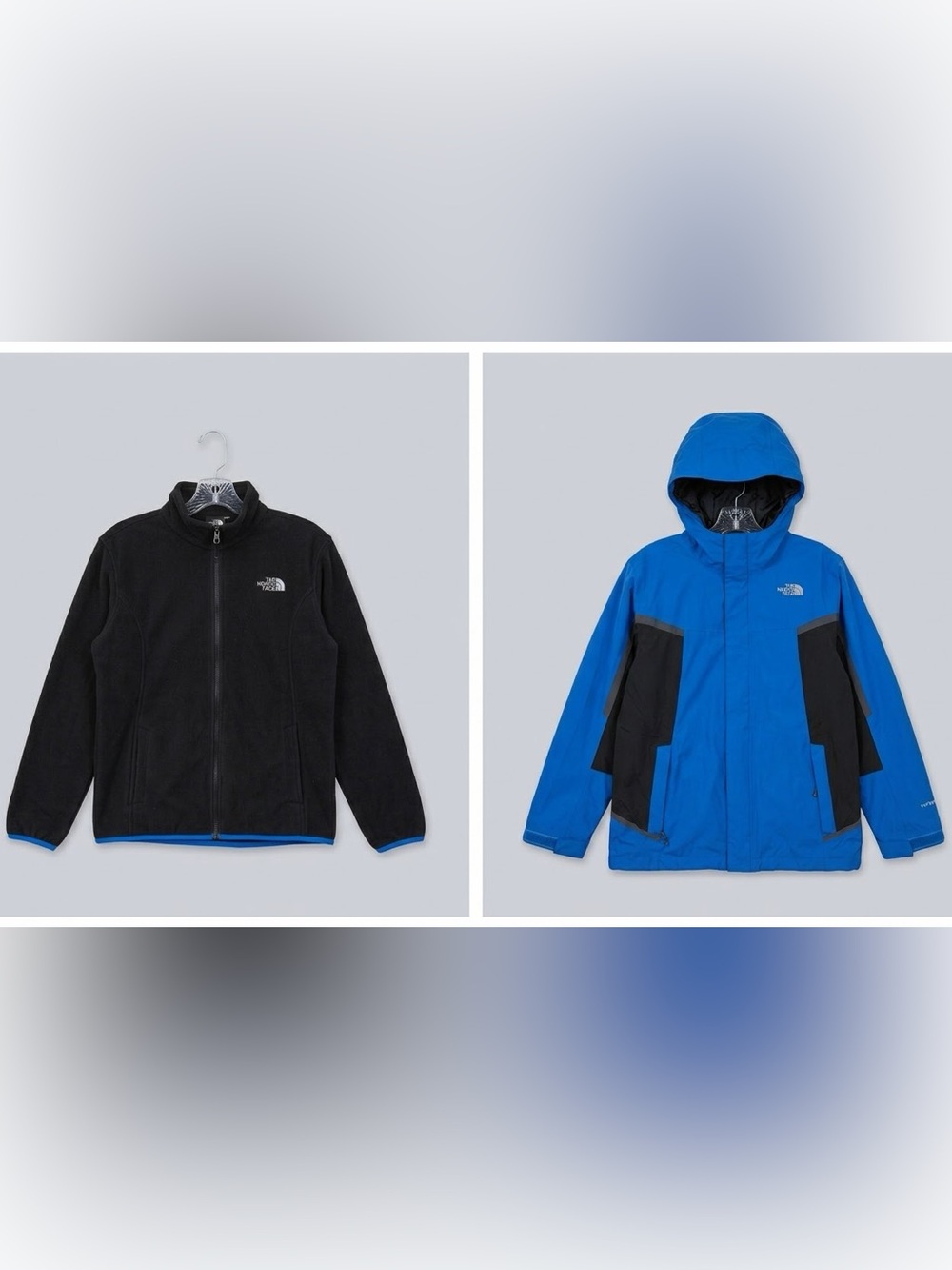The North Face HyVent 3 in 1 Jacket Blue Black Fleece Liner Boys L 14/16 |Wmns S